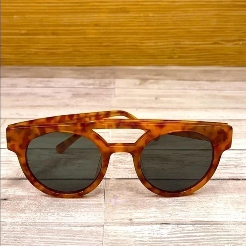 Girls KOMONO Orange & Brown New Sunglasses tortoise